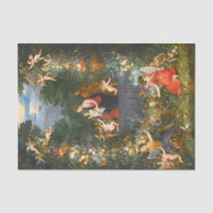Papier Mousseline La Sainte Famille, Jan Brueghel Découpage