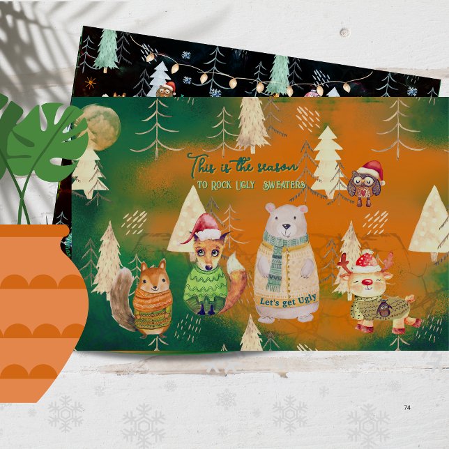 Papier Mousseline La saison pour rocher des pulls moches (The Season to Rock Ugly Sweaters Tissue Paper)