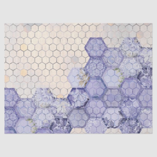 Papier Mousseline La série Blue Bee Design 10 papier tissu (Recto)