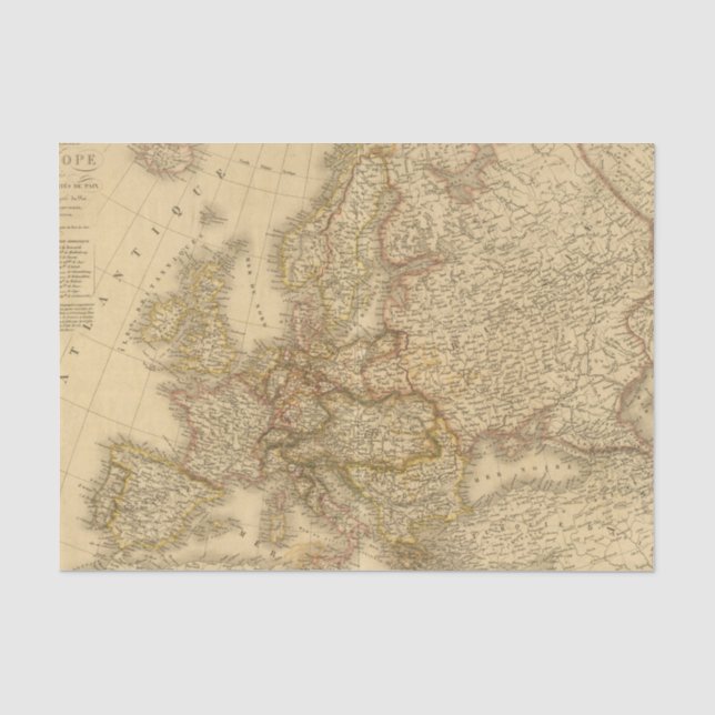 Papier Mousseline La Suède, la Norvège, et le Demark (Recto)