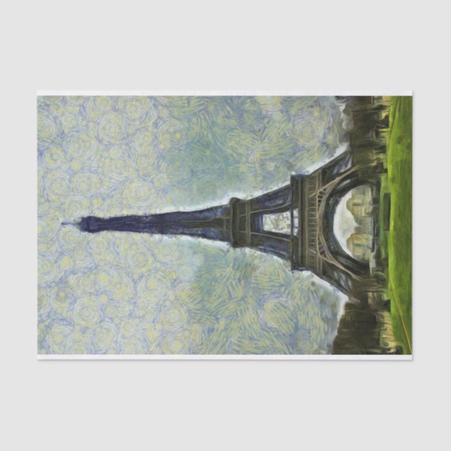 Papier Mousseline La tour Eiffel (Recto)