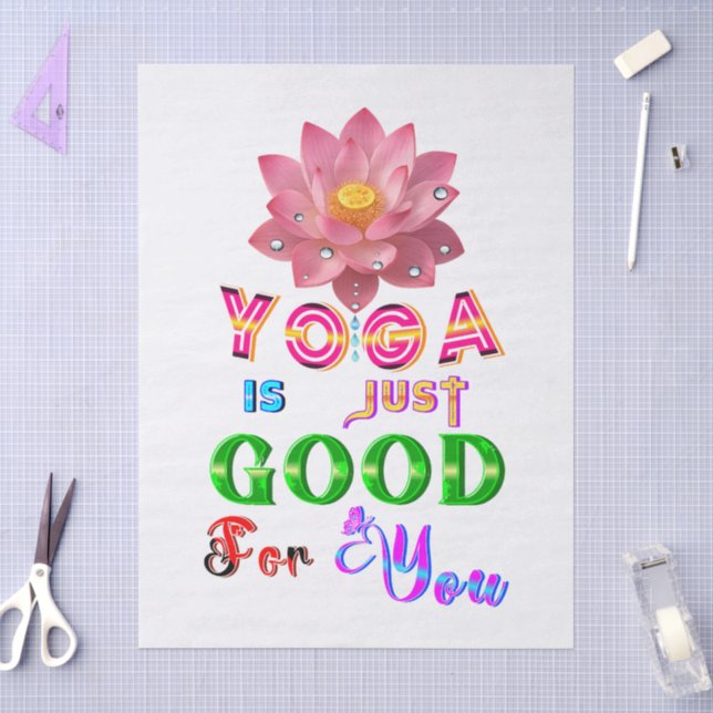 Papier Mousseline La vaisselle de yoga est juste bonne pour vous (Artisanat)