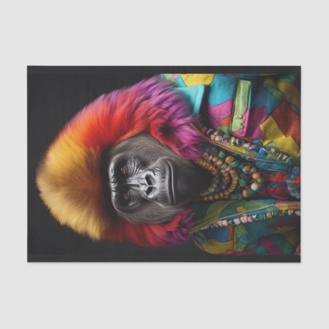 Papier Mousseline La vie des gorilles (Recto)