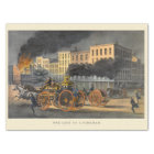 La vie d'une lithographie Vintage de pompier décou