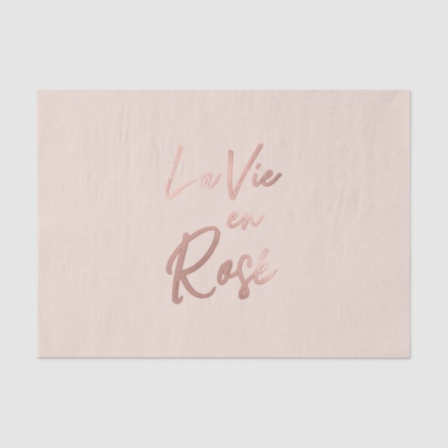 Papier Mousseline La Vie en rose French Quota Rose Gold Pink (Recto)