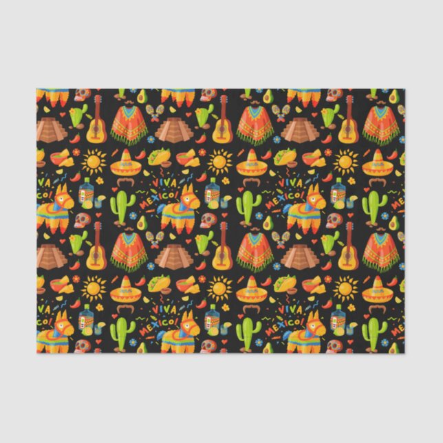 Papier Mousseline La vie mexicaine (Recto)