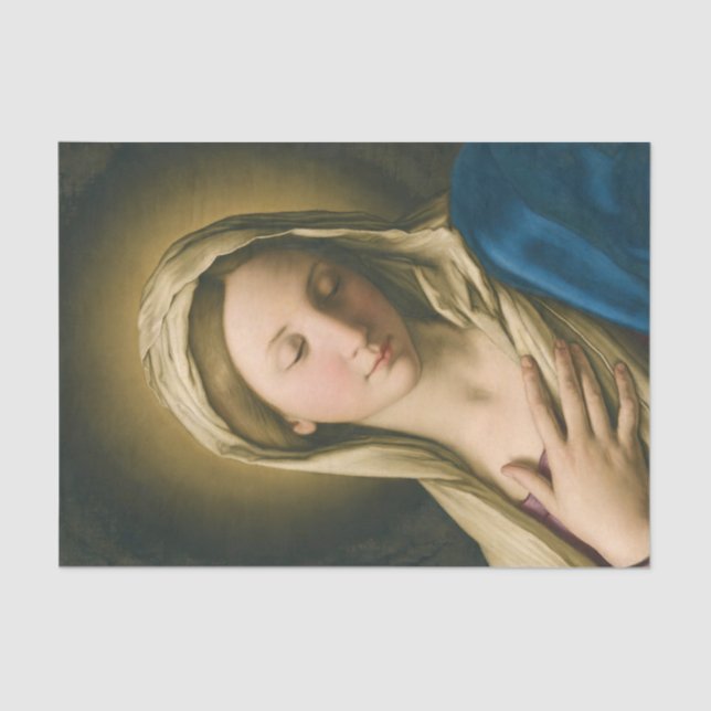 Papier Mousseline La Vierge à la prière (Recto)