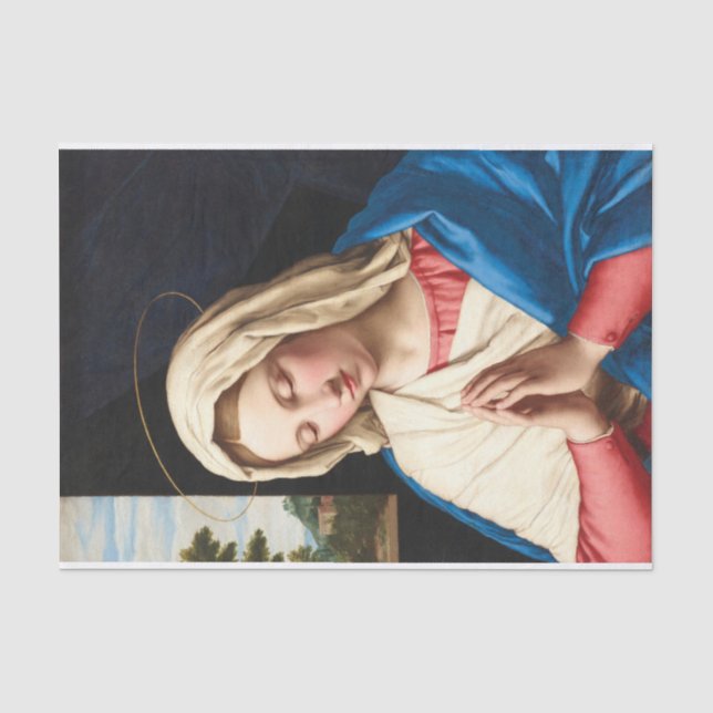 Papier Mousseline La Vierge à la prière, un paysage au-delà (Recto)