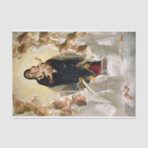 Papier Mousseline La Vierge aux anges - William-Adolphe Bouguereau