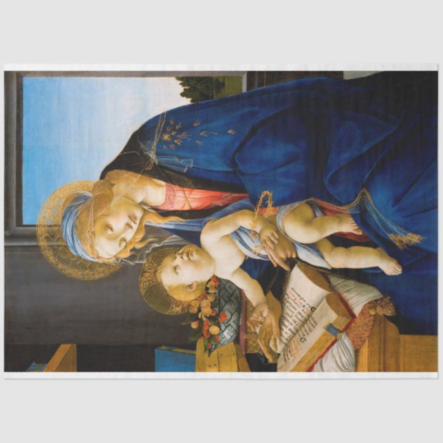 Papier Mousseline La Vierge et l'Enfant, Sandro Botticelli (Recto)