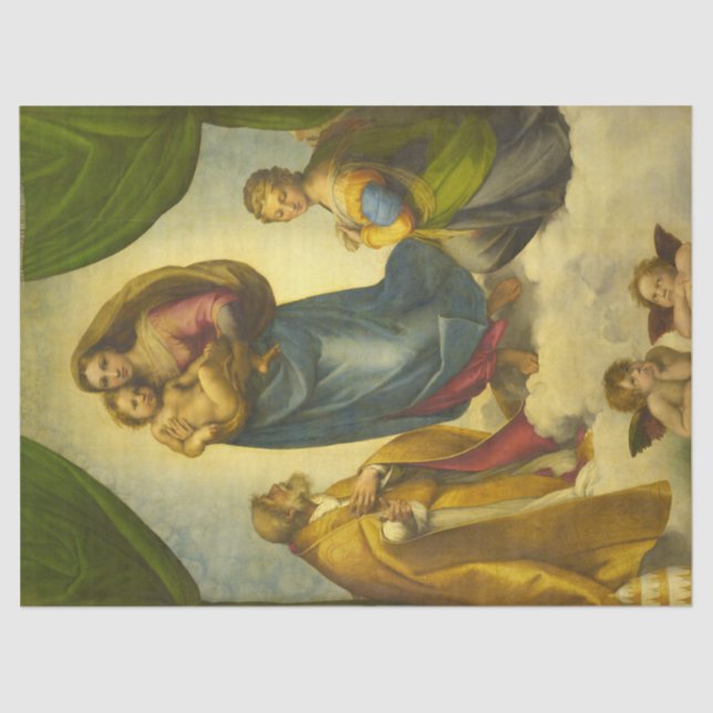 Papier Mousseline La Vierge Sixtine de Raphael (Recto)