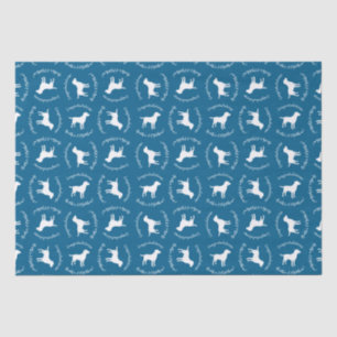 Papier Mousseline Labrador Chien Baby shower Blue Boy Lab