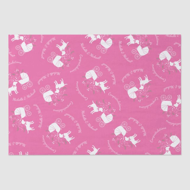 Papier Mousseline Labrador Theme Chien Baby shower Pink Lab (Recto)