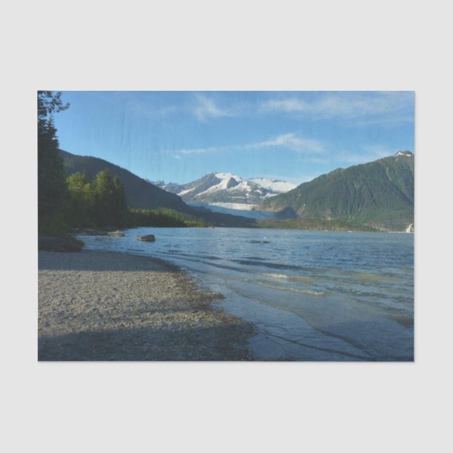 Papier Mousseline Lac Mendenhall dans Juneau Paysage de l'Alaska (Recto)