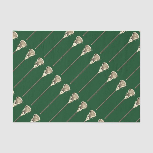 Papier Mousseline Lacrosse Green Sports Tissu Paper (Recto)