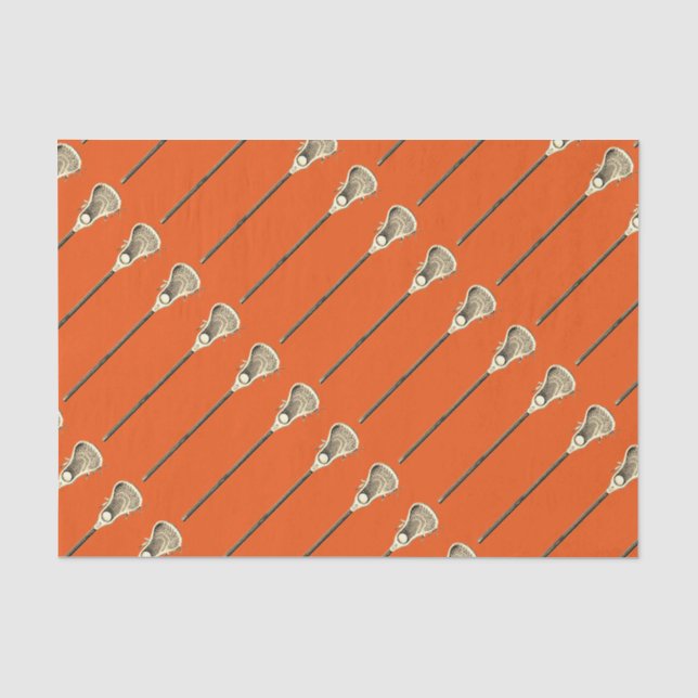 Papier Mousseline Lacrosse Sports Orange (Recto)