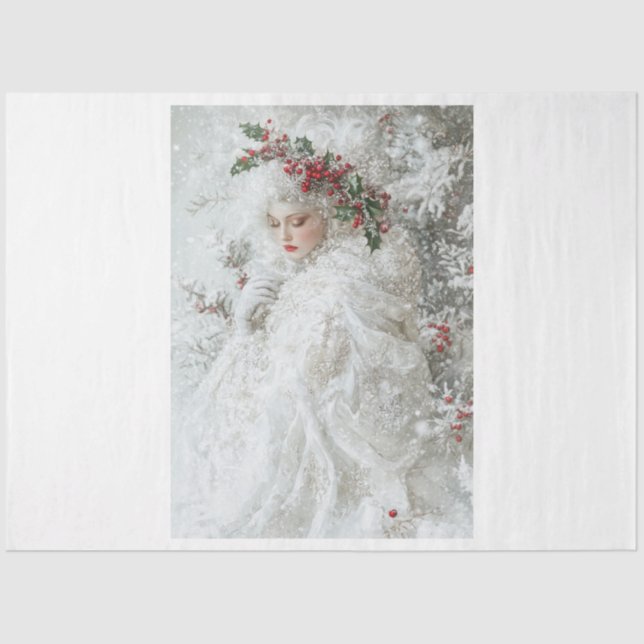 Papier Mousseline Lady du flocon de neige (Recto)