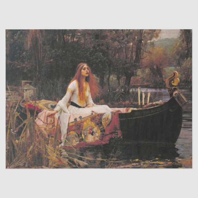Papier Mousseline Lady of Shalott par John William Waterhouse (Recto)