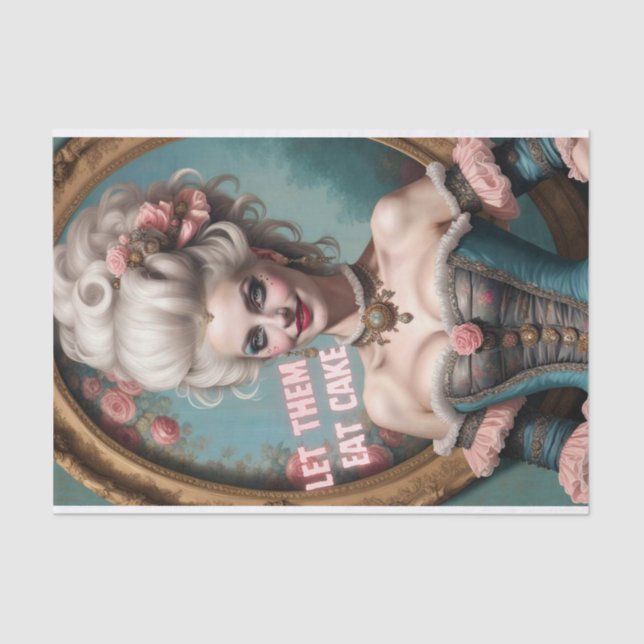 Papier Mousseline Laissez-Les Manger Du Gâteau Marie Antoinette Papi (Recto)