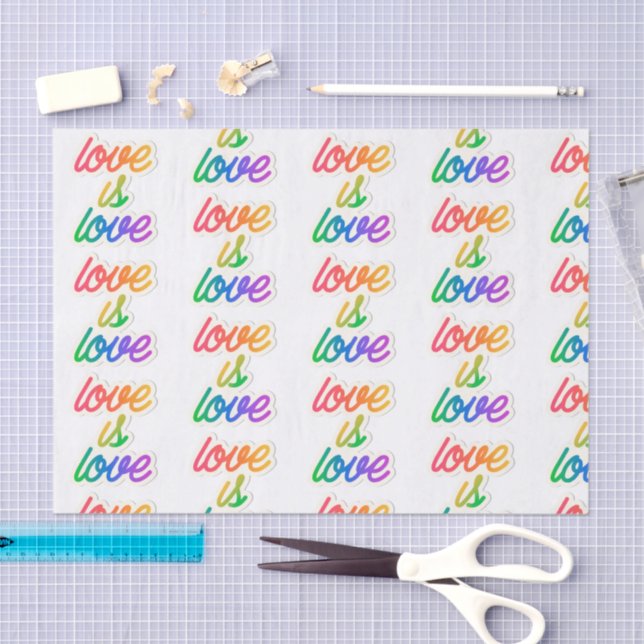 Papier Mousseline L'amour est l'amour LGBT (Artisanat)