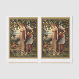 Papier Mousseline L'amour mythologique grec - Scrapbook Craft découp
