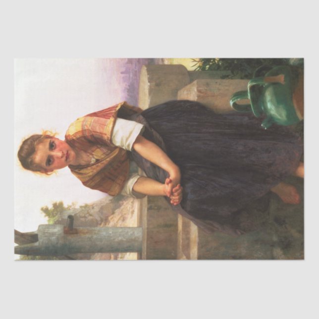 Papier Mousseline Lanceur cassé William-Adolphe Bouguereau (Recto)