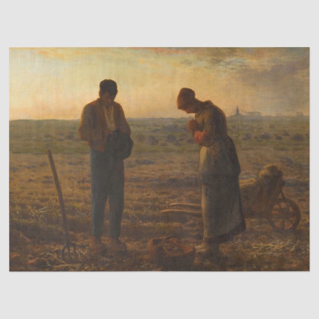 Papier Mousseline L'Angelus de Jean-François Millet (Recto)