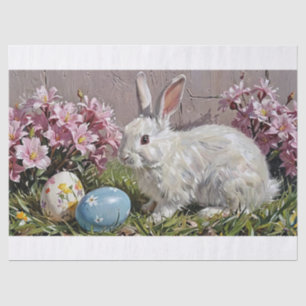 Papier Mousseline Lapin de Pâques et oeufs de lapin et d'oeufs de la