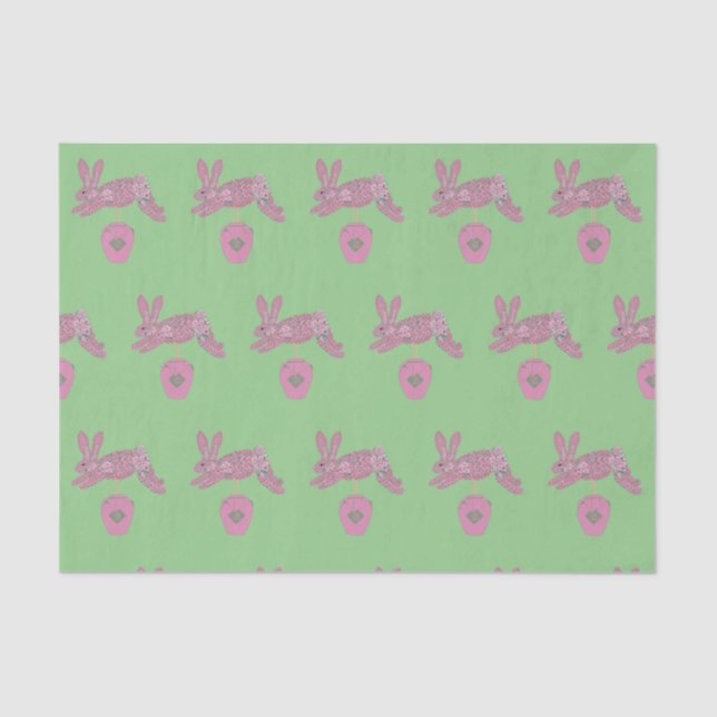 Papier Mousseline Lapin Lapin Topiary Ginger jarres (Recto)