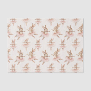 Papier Mousseline lapins de ballerine mignons en tutus roses