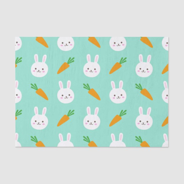 Papier Mousseline Lapins et motif en bon état mignons de Pâques de (Recto)