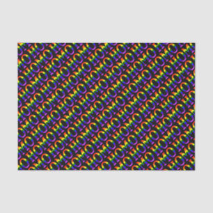 Papier Mousseline L'arc-en-ciel gai coloré colore homo le motif