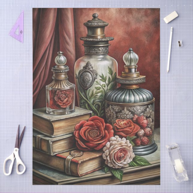 Papier Mousseline Large Elegant Floral Furniture Decoupage (Artisanat)