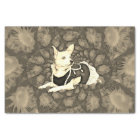 L'art du Chihuahua Floral Vintage Sepia Découpage 