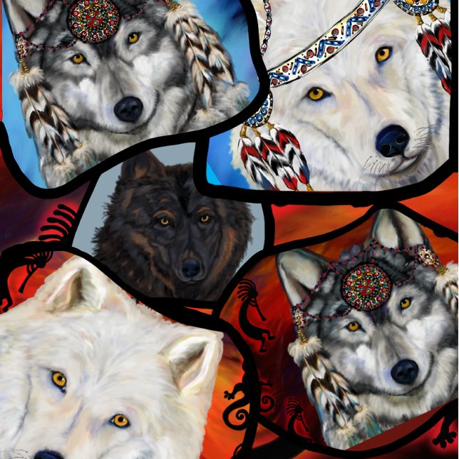 PAPIER MOUSSELINE L'ART DU LOUP DU SUD-OUEST (Créateur téléchargé)