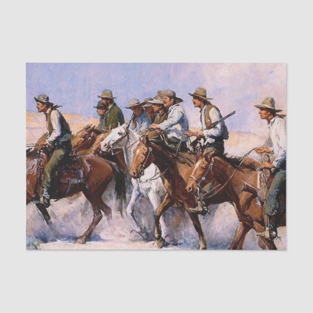 Papier Mousseline L'art occidental "The Posse" par WHD Koerner (Recto)
