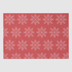 Papier Mousseline L'art saisonnier des flocons de neige de Noël roug
