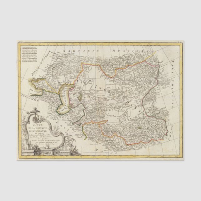 Papier Mousseline L'Asie centrale (Recto)