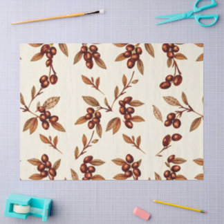 Papier Mousseline Latte rustique & Espresso Icon papier Tissu