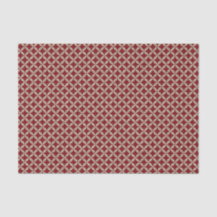 Papier Mousseline Lattice Parties scintillant or sur rouge