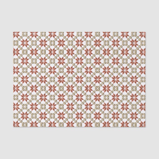 Papier Mousseline Latvian Morning SUN motif géométrique IX (Recto)