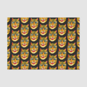 Papier Mousseline Laugher Tiger Aquarelle Motif Tissu Papier