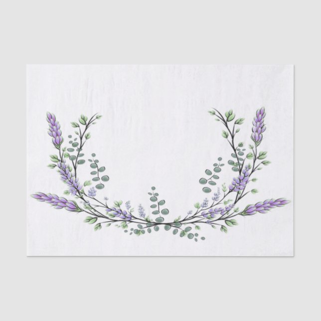 Papier Mousseline Lavande et Eucalyptus (Recto)