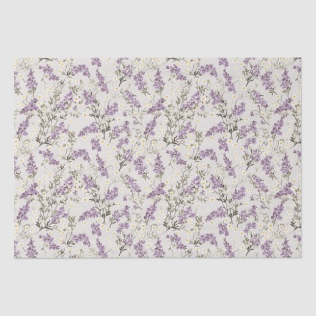 Papier Mousseline Lavande Lilac Design (Recto)