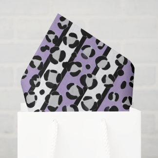 Papier Mousseline Lavande Purple Leopard Bold Imprimer papier tissu