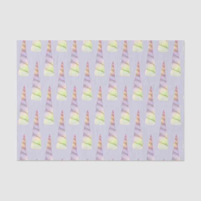 Papier Mousseline Lavender Gold Rose Purple Lime Unicorn Anniversair (Recto)