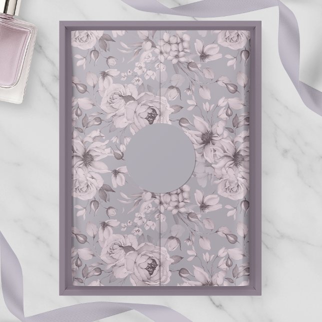 Papier Mousseline Lavender Grey Floral  (Créateur téléchargé)