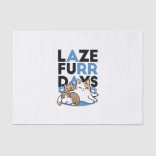Papier Mousseline Laze Furr Days - Cute Lazy Cats Design