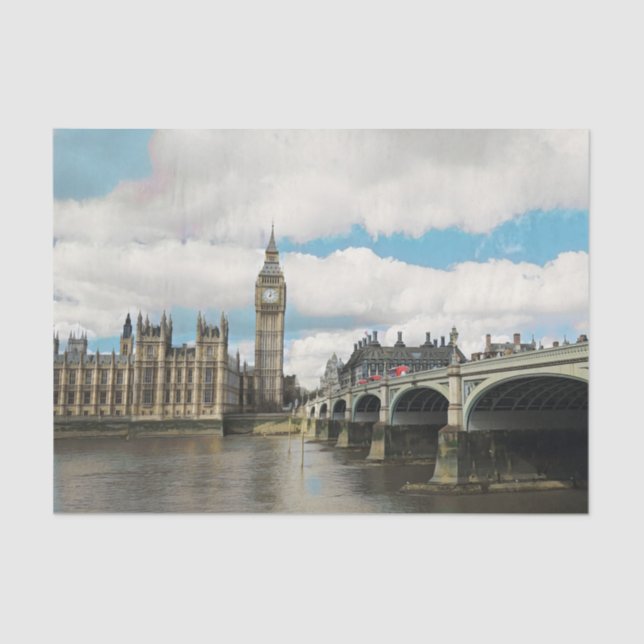 Papier Mousseline ldp London - WESTMINSTER End Bridge - panorama - (Recto)