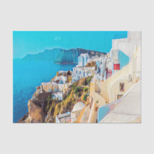 Papier Mousseline ldp SANTORINI - panorama -